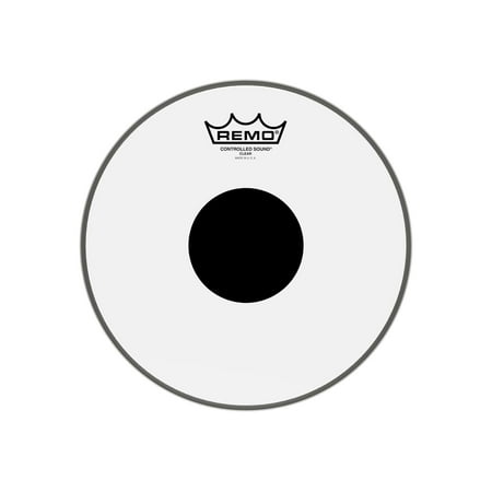 REMO 10" BLACK DOT Clear