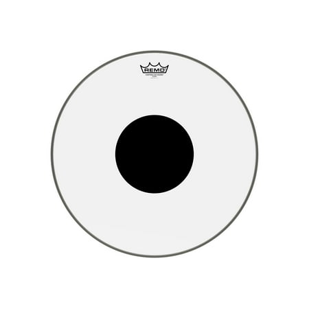 REMO 18" BLACK DOT Clear