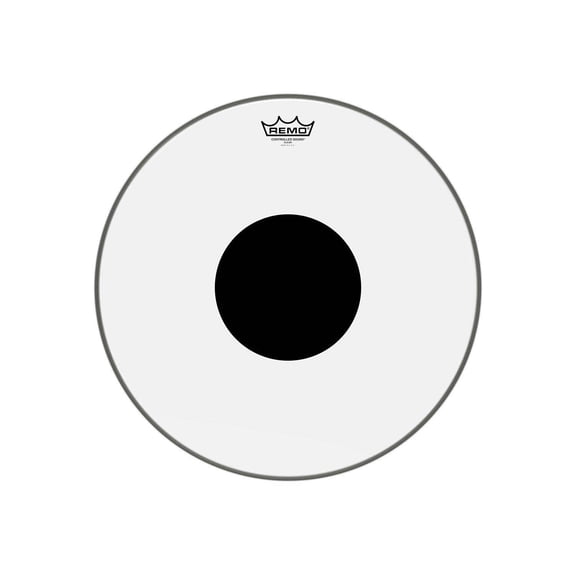 REMO 18" BLACK DOT Clear