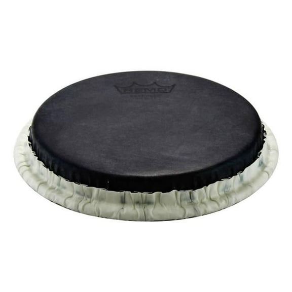 Remo Drum Heads 3701027 7.15 in. Bongo Drumhead with Tucked Skyndeep Black Calfskin Graphic