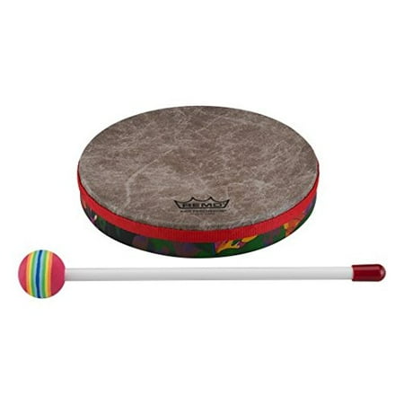 Remo Drum, Kids Percussion, Hand Drum, 8 Diameter, 125 Depth, Fabric Rain Forest
