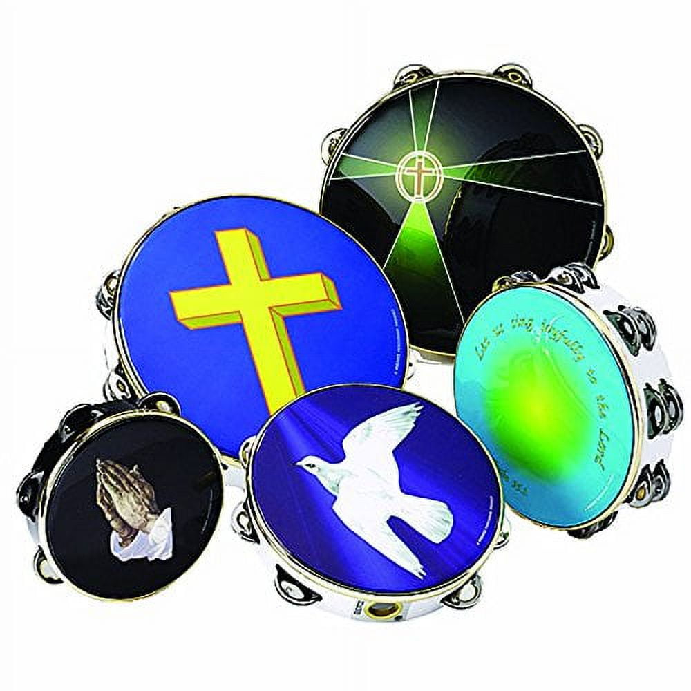 Remo Fiberskyn 6" Single Jingle Tambourine with Heavenly Light Graphic (Teen/Adult)