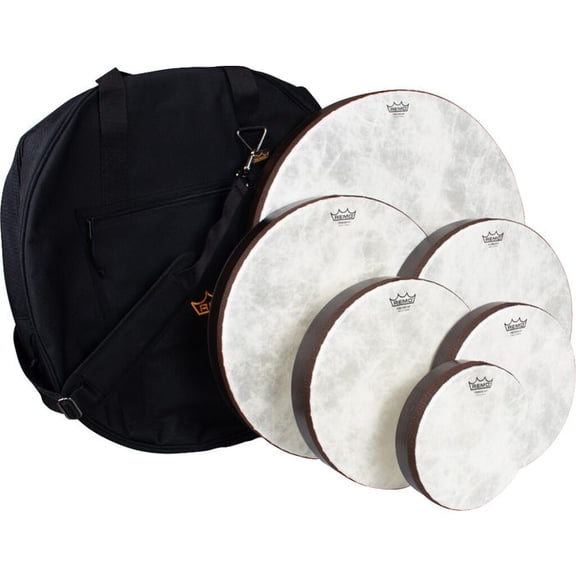 Remo HD-8500-06 Set of 6 Fiberskyn Frame Drums w/ Bag