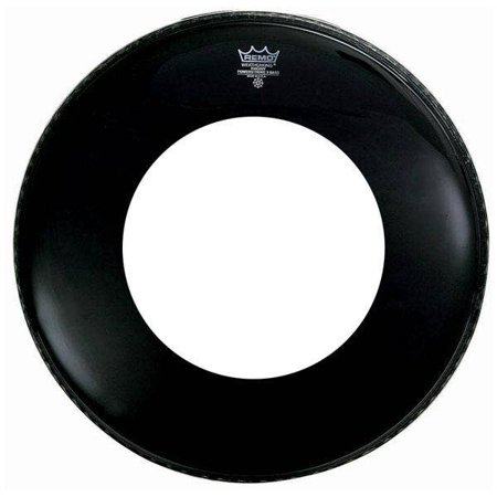 Remo Powerstroke 3 Ebony Bass Drum Head with 10" Pre-Cut Center Hole (22")