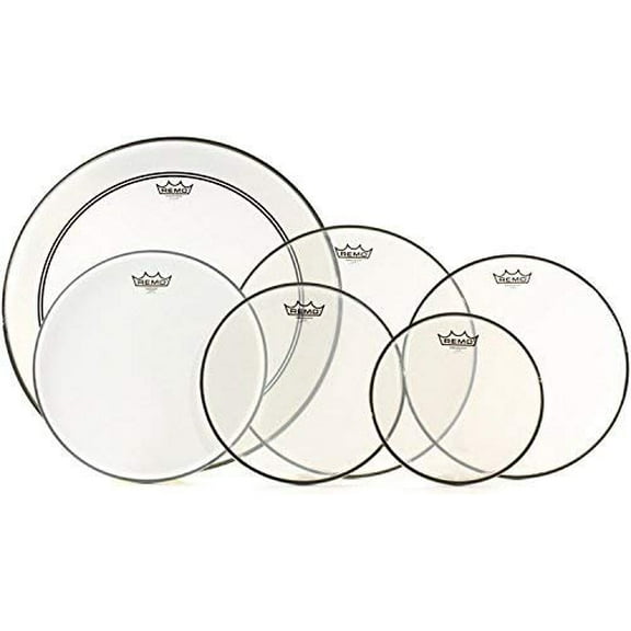 Remo Propack - 10"/12"/14"/16" Clear BA, 22" Clear P3 + Free 14" Snare Head
