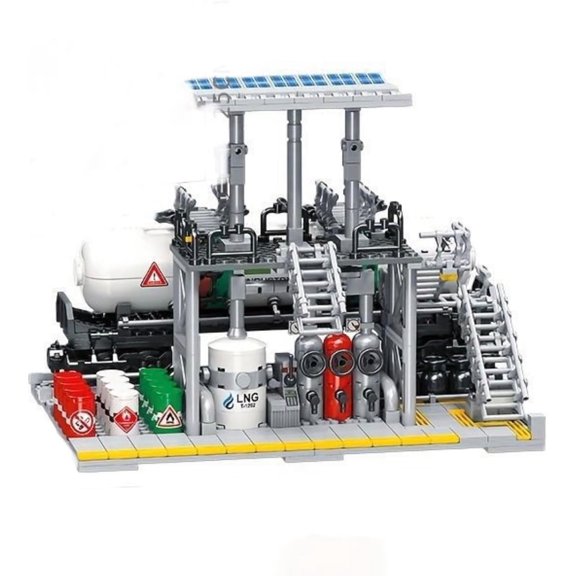 Remocguys 3-in-1 Large-Scale Factory and Ruins Model Building Sets Compatible with Lego 704PCS (Storage Center)
