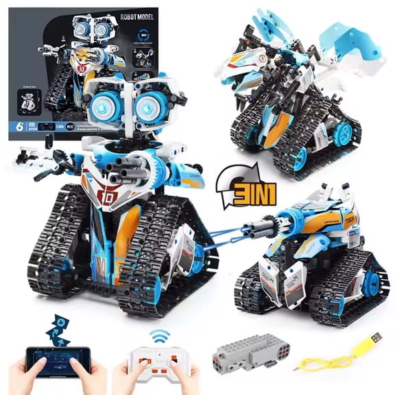 Remocguys 3n1 Technical Robot Building Set with Remote Control Compatible with Lego Robotics Stem Educational Toys for Adults 695pcs