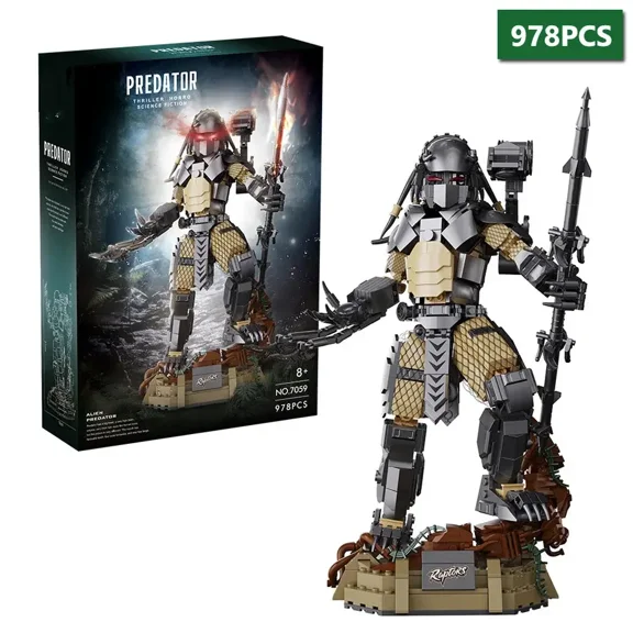 Remocguys Alien Predator Building Sets Compatible with Lego Figure Model With Base Ornament for Adults 14+ 978PCS