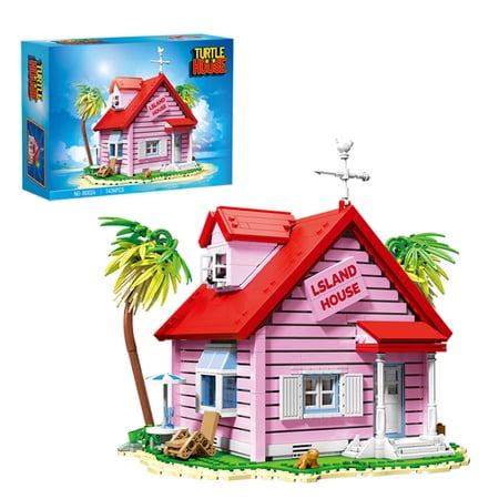 Remocguys Beach House Building Set with Lights Compatible with Lego Architecture Pink Sea View Apartment Creative Model for Girls 8-12 Age 1434pcs