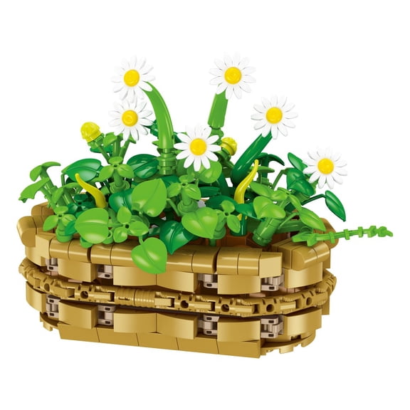 Remocguys Daisy Flowers Building Blocks Set Compatible with Lego Botanical Home Decor Gift for Adults 375 Pcs