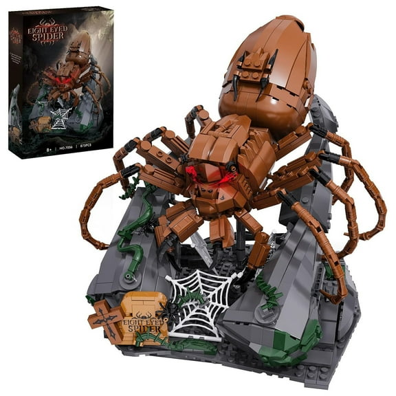 Remocguys Eight-Eyed Spider Building Sets Compatible with Lego Animal The Lord of The Rings Hobbit Shelob Attacks for Adults 14+ 875PCS