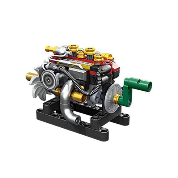 Remocguys Engine Model Building Set Compatible with Lego Technic Model Turbocharged Four-cylinder for adults 104 pcs