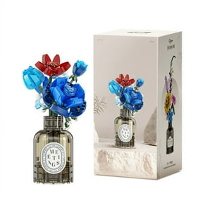 Remocguys Flower Bouquet Building Set Roses with Vase for Adults Not Compatible with Lego 358 Pcs