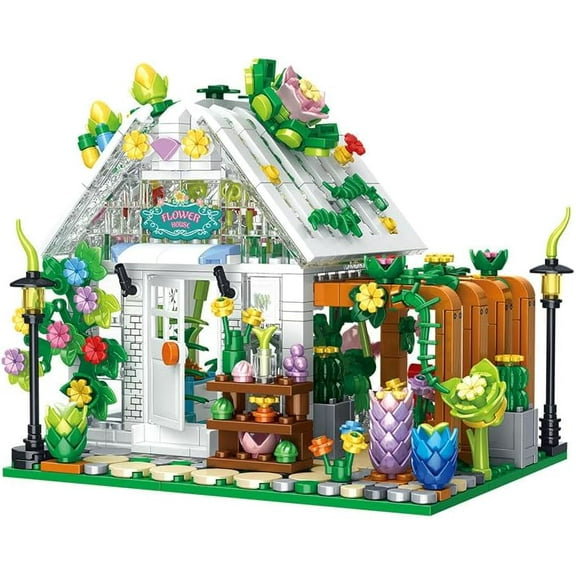 Remocguys Flower House Building Set with LED Compatible with Lego Botanical Garden Toy for Adults Kids 719Pcs
