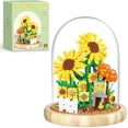 thumbnail image 1 of Remocguys Flowers Building Set Sunflower with Cover for Adults Not Compatible with Lego 558Pcs, 1 of 6