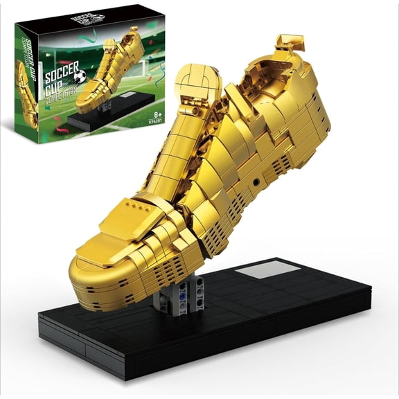 Remocguys Golden Boot Trophy Building Set Compatible with Lego World Soccer Award Stem Collection Display Model for Football Fans, 573pcs
