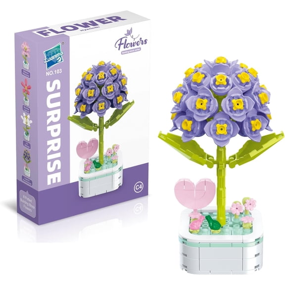 Remocguys Hyacinth Bouquet Building Blocks Sets Compatible with Lego Flowers Home Decor Christmas for Adults Girls
