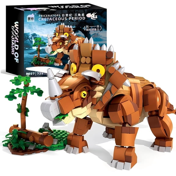 Remocguys Dinosaur Building Set Compatible with Lego Desktop Decor Creative Collectible for Adults 729pcs
