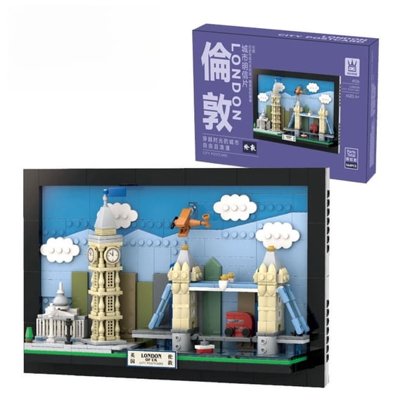 Remocguys London Skyline Postcard Building Set Compatible with Lego Architecture City Collection Model Kit 564pcs
