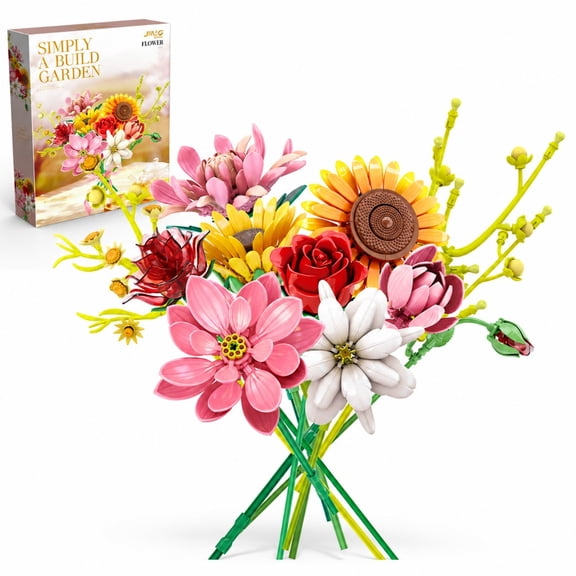 Remocguys Lotus Bouquet Building Set Compatible with Lego Flower Creative Collectible Model for Adults Woman 495pcs