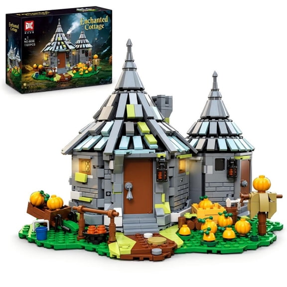 Remocguys Magic Pumpkin Witch House Building Set Compatible with Lego Enchanted Cottage Model Desktop Decor For Adults 1101pcs