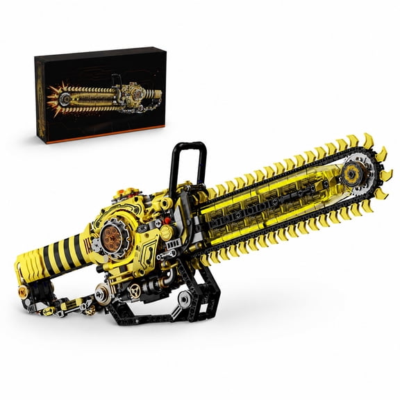 Remocguys Mechanical Chainsaw Building Set Compatible with Lego Industrial Gear Prop Model Home Decor for Adults 1096pcs