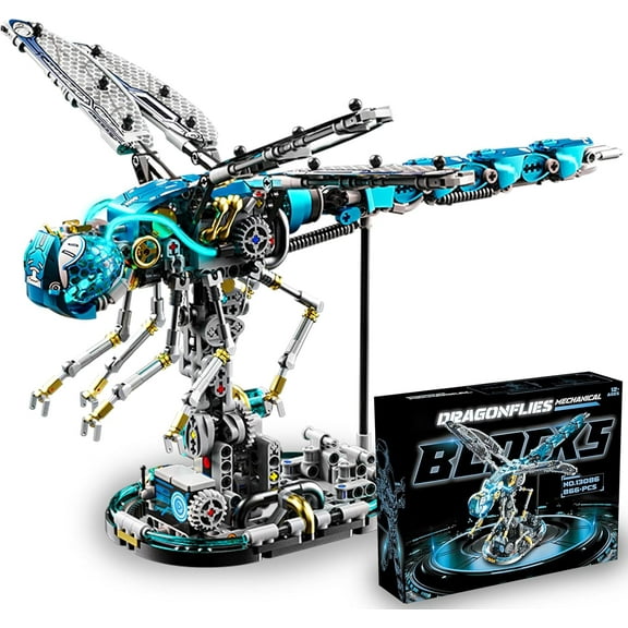Remocguys Mechanical Dragonfly Building Set with LED Compatible with Lego Insect for Adults 866Pcs
