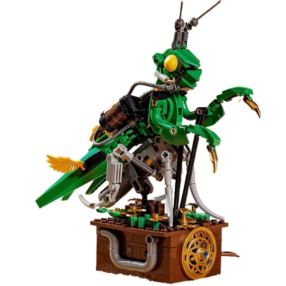 Remocguys Mechanical Mantis Building Set Compatible with Lego Insect Creative Steampunk Collectible Model 392pcs