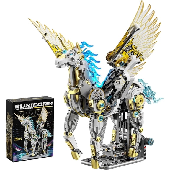 Remocguys Mechanical Unicorn Building Set Compatible with Lego Animal Model Desktop Decor for Adults 1499+pcs