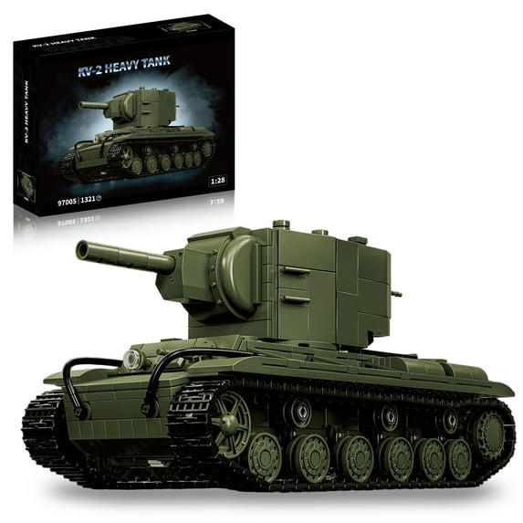 Remocguys Military KV-2 Heavy Tank Building Block Set Compatible with Lego Tank Model for Adults 1321 Pcs