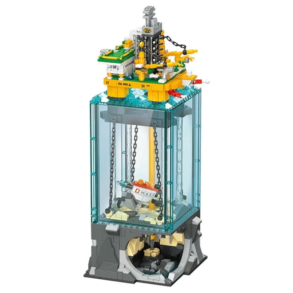 Remocguys Offshore Mining Site Building Set Compatible with Lego Architecture Collectible Model for Teens Adult 1064pcs
