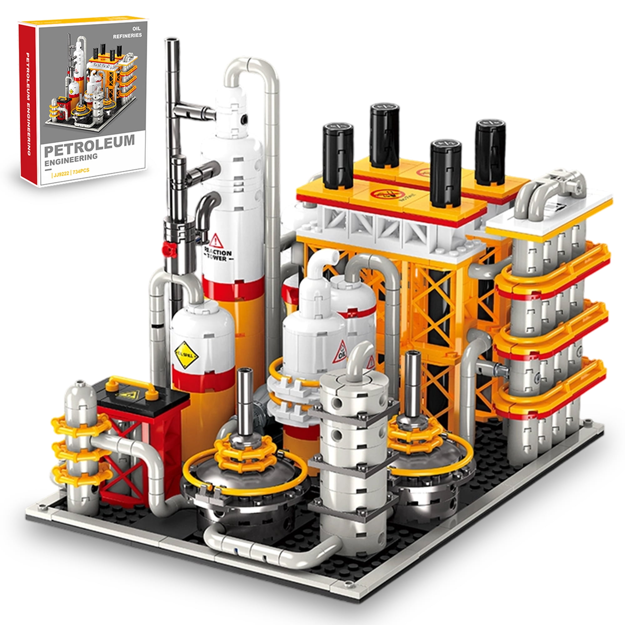 Remocguys Oil Refineries Building Sets Compatible with Lego Chemical Factory Plant Model Toy for Adults Boy 734PCS