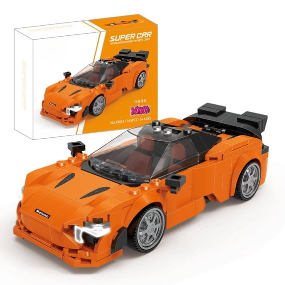 Remocguys Orange Sports Car Building Set Compatible with Lego Racing Cars Collectible Model for Adults Teens 345pcs