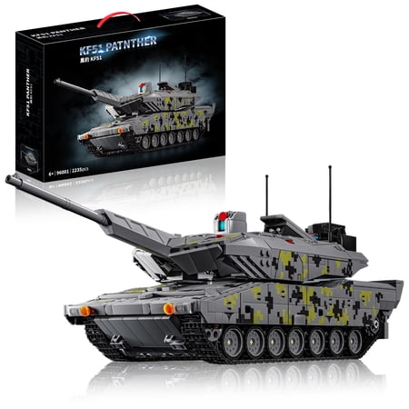Remocguys WW2 Military Heavy Panther KF51 Tank Building Sets Compatible with Lego for Adults 14+ 2235PCS