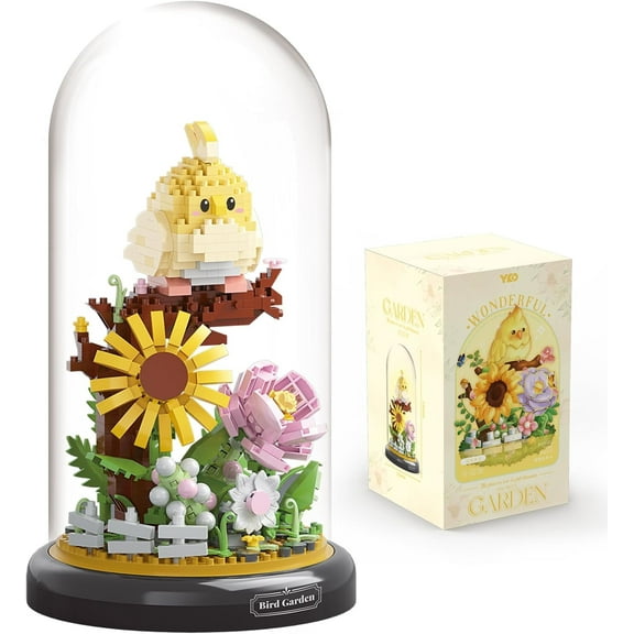 Remocguys Parrot Flower Building Set Animal Blocks for Adults Not Compatible with Lego 958Pcs