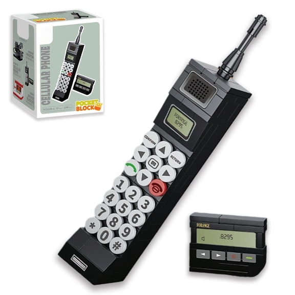 Remocguys Retro Cell Phone Building Sets Not Compatible with Lego Antique Vintage Craft Model Collectible Home Office Decor Old Style for Adults 104PCS
