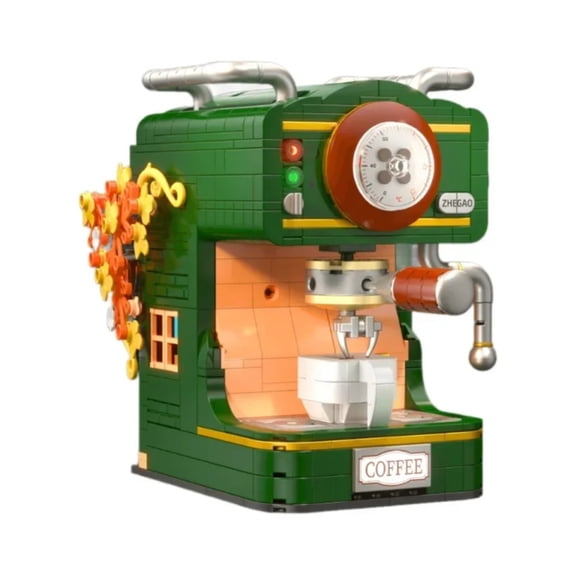 Remocguys Retro Coffee Machine Building Set Compatible with Lego Furniture Collectible Vintage Creative Display Model Decor 618pcs