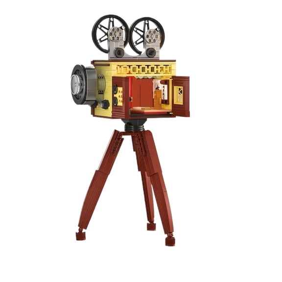 Remocguys Retro Projector Building Set Compatible with Lego Furniture Collectible Vintage Creative Display Model Decor 588pcs