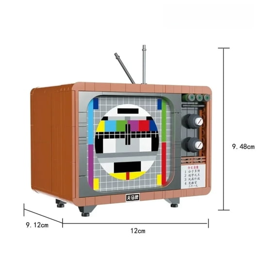 Remocguys Retro Television Building Set Compatible with Lego TV Collectible Vintage Creative Display Model Decor 549pcs