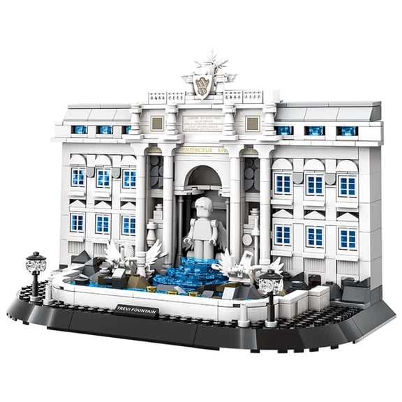 Remocguys Roman Trevi Fountain Building Set Compatible with Lego Architecture Creative Ideals Italy Landmark Collection Model 650pcs
