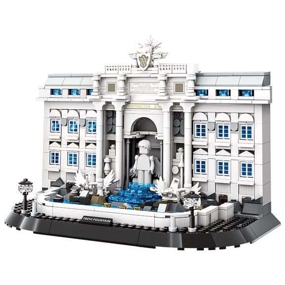Remocguys Rome Trevi Fountain Building Set Compatible with Lego Architecture Home Office Decor Gift for Adults 650 Pcs