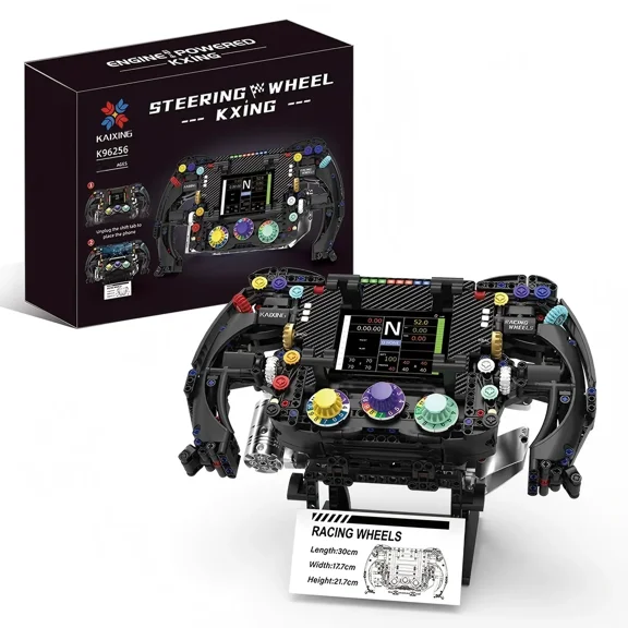 Remocguys Steering Wheel Building Set Compatible with Lego Car Collection Mechanical STEM Model for Adults