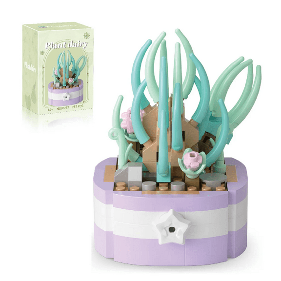 Remocguys Succulent Flower Building Set Mini Botanical Bonsai for Adults Not Compatible with Lego