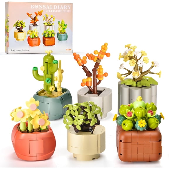 Remocguys Succulent Flowers Building Sets Botanical Collection for Adults Compatible with Lego 520PCS