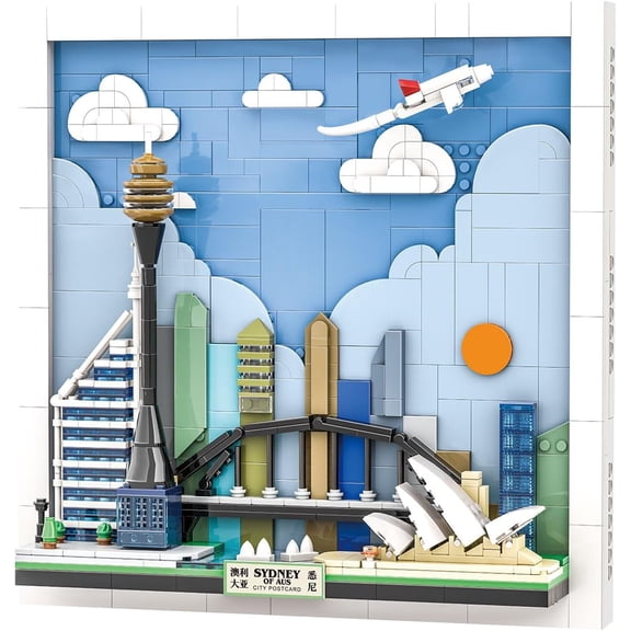 Remocguys Sydney Skyline Building Set Compatible with Lego City Architecture Model Wall Art for Adults 707 Pcs