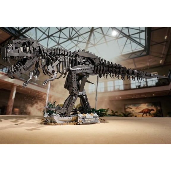 Remocguys T-Rex Dinosaur Skeleton Building Set Compatible with Lego Prehistoric Fossil Model Creative Collectible for Hobbyists