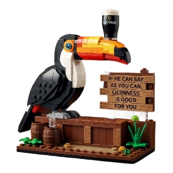 Remocguys Toucan Building Set Compatible with Lego Bird Creative Collectible Tropical Animal Model for Teens Adults