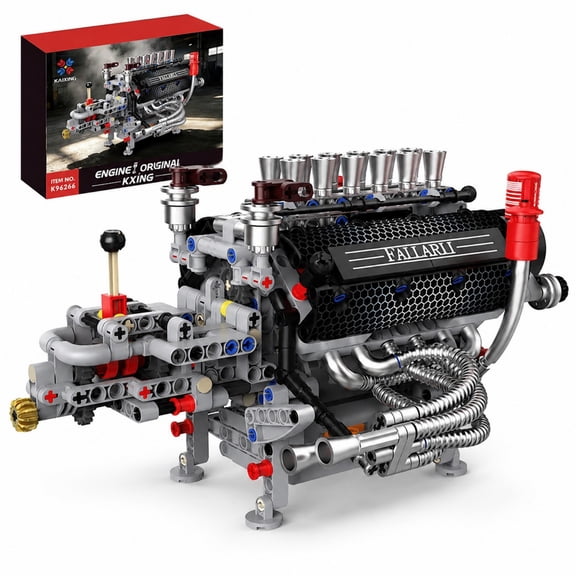 Remocguys V8 Engine Building Set Compatible with Lego Mechanical Car Power Model Collectible Desktop Decor For Adults