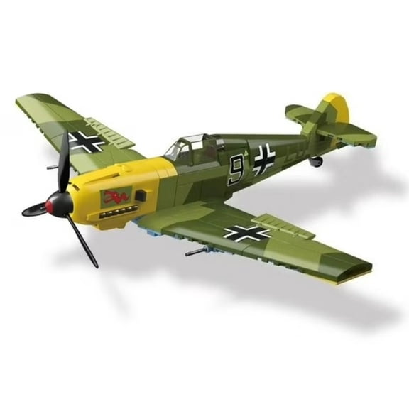 Remocguys WW2 BF-109 Fighter Building Sets Compatible with Lego Army Military Classic Airplane Model Collectible WW2 for Adults 631PCS