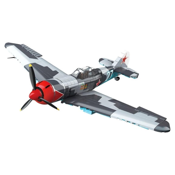 Remocguys WW2 La-7 Fin Fighter Building Sets Compatible with Lego Army Military Classic Airplane Model Collectible for Adults 638PCS
